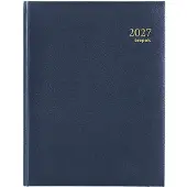 Brepols Ambassador Lima dagagenda met uurindeling 2027 blauw (1 dag per pagina) 6-talig