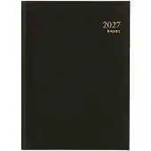Brepols Euro Lima dagagenda met uurindeling 2027 zwart (1 dag per pagina) 6-talig