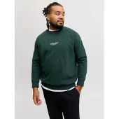 Jack & Jones Trui Plus Size donkergroen opdruk