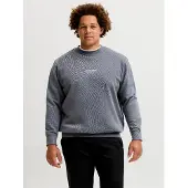 Jack & Jones Trui Plus Size grijs opdruk