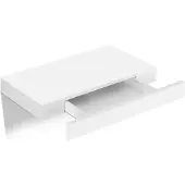 Woltu Zwevende Wandplank met Lade - MDF Wit - 60x20x10 cm