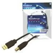 MediaRange - Câble de raccordement pour imprimante USB 2.0 Noir 5 m