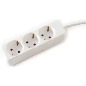 Value verlengsnoer met 3 stopcontacten, zonder schakelaar, wit, 1,5 meter