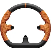 Asetek SimSports GT velg - Gesloten D, leer - oranje, Controller, Zwart, Oranje