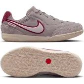 Nike Tiempo Streetgato Premium Straatvoetbalschoenen Kids Grijs Wit Bordeauxrood