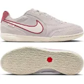 Nike Tiempo Streetgato Premium Straatvoetbalschoenen Grijs Wit Bordeauxrood