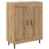vidaXL Highboard 2 st Artisan Eiken 69,5 x 34 x 180 cm Bewerkt hout