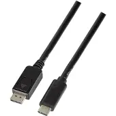 Logilink USB-C / DisplayPort Adapterkabel USB-C stekker, DisplayPort-stekker 1.80 m Zwart UA0335 4K UHD USB-C-displaykabel