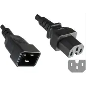 Microconnect PE152018 electriciteitssnoer Zwart 1,8 m C20 stekker C15 stekker