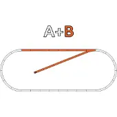 Roco H0 GeoLine (met ballastbed) 61101 Uitbreidingsset 1 set(s)