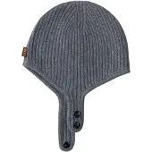 GOBI Cashmere Muts 'Knitted Aviator Cap' grijs