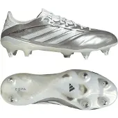 Adidas Copa Pure IV Elite IJzeren-Nop Voetbalschoenen (SG) Zilver Wit Donkergrijs