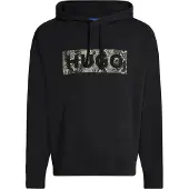 HUGO Sweatshirt 'Necdysis' kaki / zwart