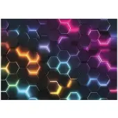 WALLARENA - Fotobehang - 300x210 cm - Hexagonen 3D Gaming Jeugdtapijt
