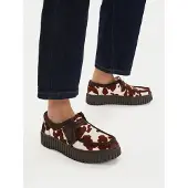Clarks Clarksvoor vrouwen. 26186666 Torhill Bee bruin leren schoenen (41), Leer, Plat, Veters, Casual, Dierenprint