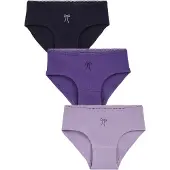 We fashion hipster - paars (set van 3) Slip Meisjes Stretchkatoen Effen - maat 170/176