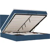 vidaXL Ottoman bed met matras 180x200cm stof blauw