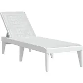 vidaXL Ligbed 186x60x29 cm polypropeen wit