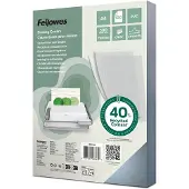Fellowes dekblad pvc, transparant, A4, voor draad- en plasticinbindmachines, 300 µm, 100