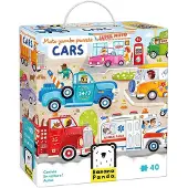 Banana Panda puzzel auto's - educatief speelgoed karton 40 stukjes.