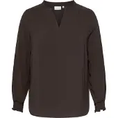 ONLY - CARMETTA L/S V-NECK TOP WVN NOOS - Dames - T-shirt