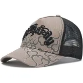 Ed Hardy Flames Trucker Cap, grijs