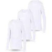 LOREZA Onderhemd 'Jungen Mädchen Langarmshirts' wit