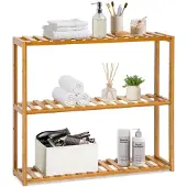TecTake Badkamerrek van bamboe 60x15x54,5 cm 401648