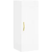 vidaXL Wandkast 34,5x34x90 cm bewerkt hout wit