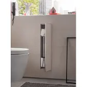Emco asis plus toiletmodule - inbouwmodel, afmetingen 15,4 x 65,8 cm, deur scharniert rechts