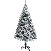 vidaXL Kunstkerstboom met 150 LED Wit 150 cm PVC en Staal en Kunststof