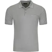 Ragman Softknit Regular Fit Polo shirt Korte mouw zilver