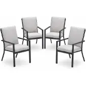 Garden Impressions Sergio tuinstoelen set van 4 carbon black