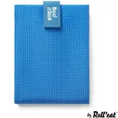 Roll'Eat Boc’n’Roll Active Blauw - Herbruikbaar Boterhamzakje en Snackverpakking - Sluiting met klittenband - BPA-vrij - Waterdichte binnenlaag - Wasbar tot 60°C