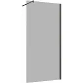 Guido Gusto Inloopdouche 30x200 8mm Nano glas mat zwart serie Silvio Rookglas