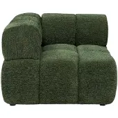 Vente-unique Hoekfauteuil in gemêleerde stof - Groen FACIVIL