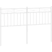 vidaXL Vervangend hoofdbord 135 cm metaal wit