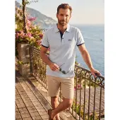 Rusty neal heren polo marine korte mouw knoopsluiting