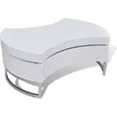 vidaXL Salontafel met aanpasbare vorm hoogglans wit