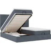 vidaXL Ottoman bed met matrassen en LED's 160x200cm fluweel