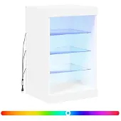 vidaXL Dressoir met LED-verlichting, wit, 41x37x67 cm