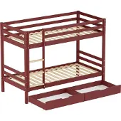 Happy Garden Kinderstapelbed 190x90cm terracotta met laden AMBRE