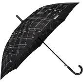BOSS paraplu Checkered Umbrella Black zwart