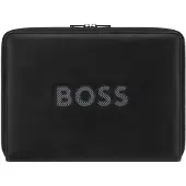 BOSS A4-vergadermap van imitatieleer met mesh-logo