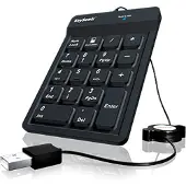 Keysonic ACK-118BK Numeriek toetsenbord USB Flexibel, Kabelinvoer, Stofdicht, Spatwaterdicht Zwart