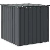 vidaXL Tuinopslagdoos Zwart 101,5 x 107 x 100 cm Staal