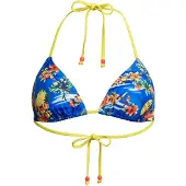 Superdry Triangelbikinitop met Koordjes Blauw Grootte: 42