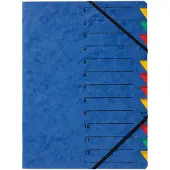 Pagna documentenmap Easy, A4, elastieksluiting, 12-delig, blauw