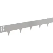 vidaXL Gazonrand 10 st 100 x 15 cm Staal Zilverkleurig