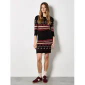 Apricot Jurk beige / bordeaux / zwart
